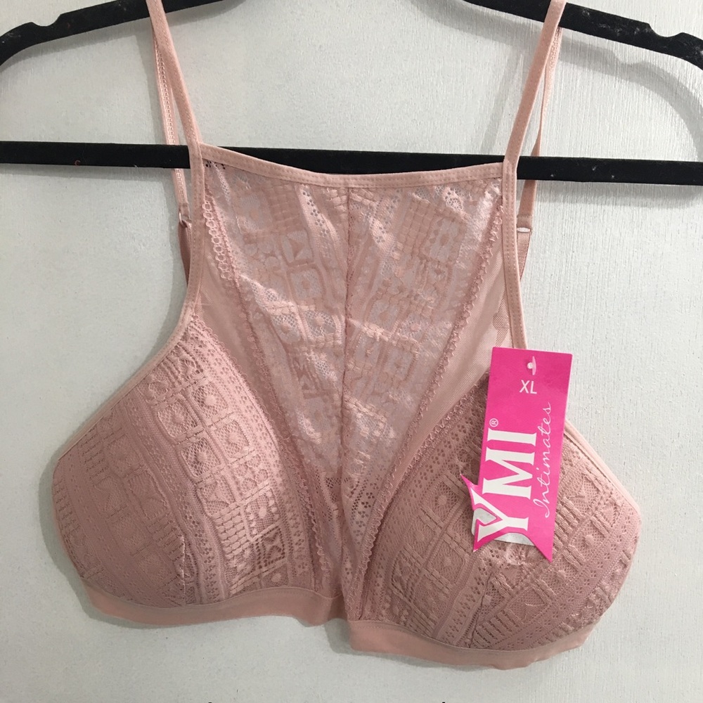 YMI Blush Pink Lace Padded Bralette